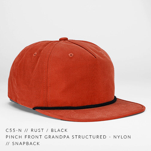 c55-N // Pinch Front - Nylon // Custom Snapback — CAPTUER c55-N // Pinch Front - Nylon // Custom Snapback — CAPTUER